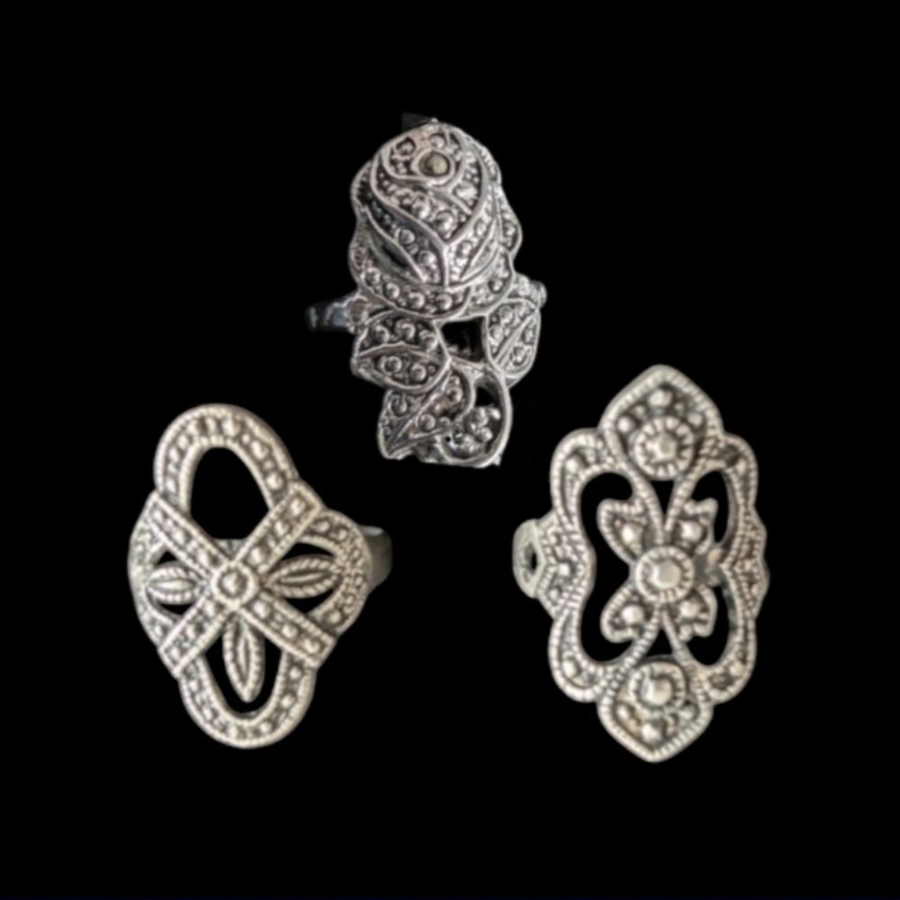 Marcasite rings